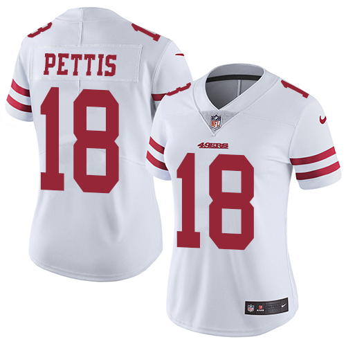 San Francisco 49ers Limited White Women Dante Pettis Road NFL Jersey #18 Vapor Untouchable->youth nfl jersey->Youth Jersey